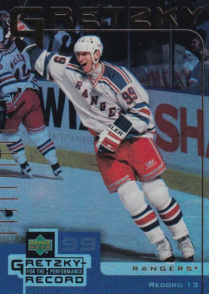 řadová karta WAYNE GRETZKY 99-00 UD Gretzky for the Performance číslo 13